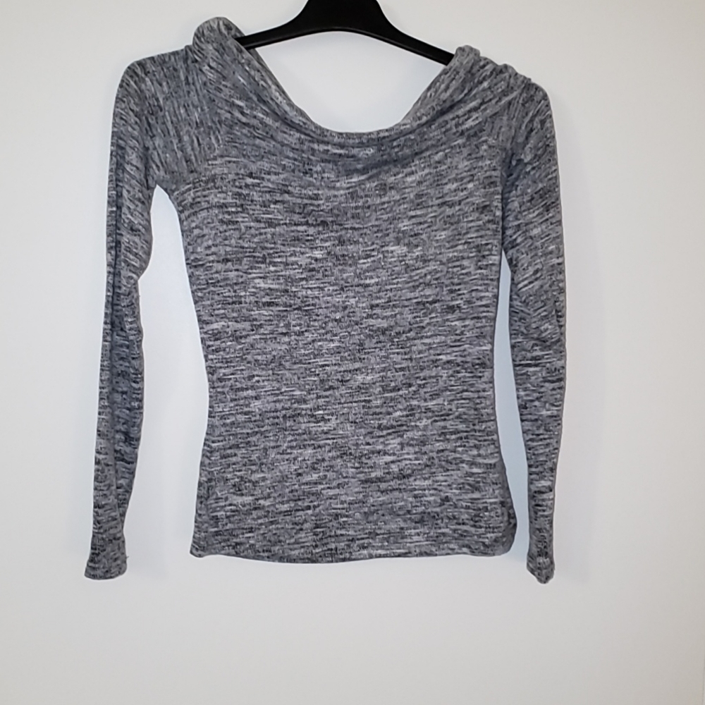 Grey off shoulder top